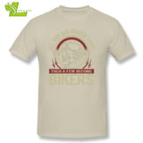 All Men Are Created Equal Then A Few Become Bikers T Shirt Man 100% Cotton