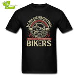 All Men Are Created Equal Then A Few Become Bikers T Shirt Man 100% Cotton