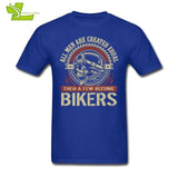 All Men Are Created Equal Then A Few Become Bikers T Shirt Man 100% Cotton